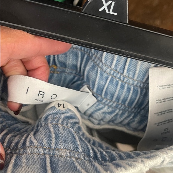 IRO Paris Ouaga Drawstring Short in Bleached Blue 36 US Size 4 - Picture 8 of 11